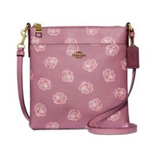 COACH ROSE PRINT MESSENGER CROSSBODY
